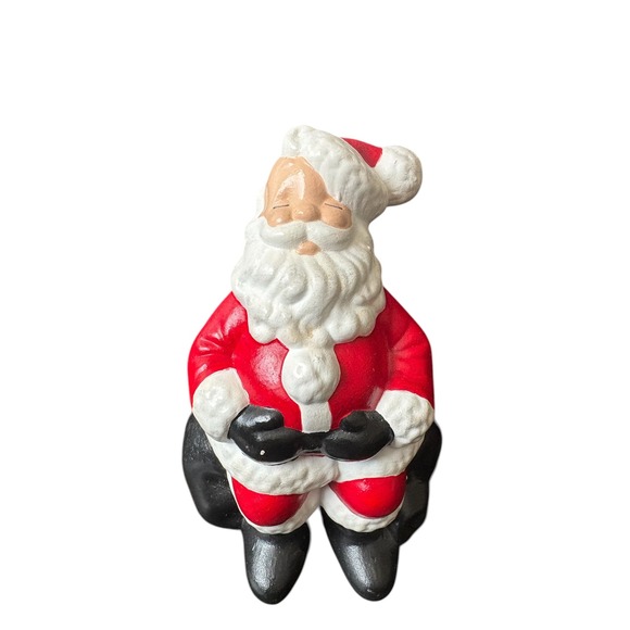 Other - Santa Claus Ceramic Figurine Hand Painted Christmas Decor Vintage